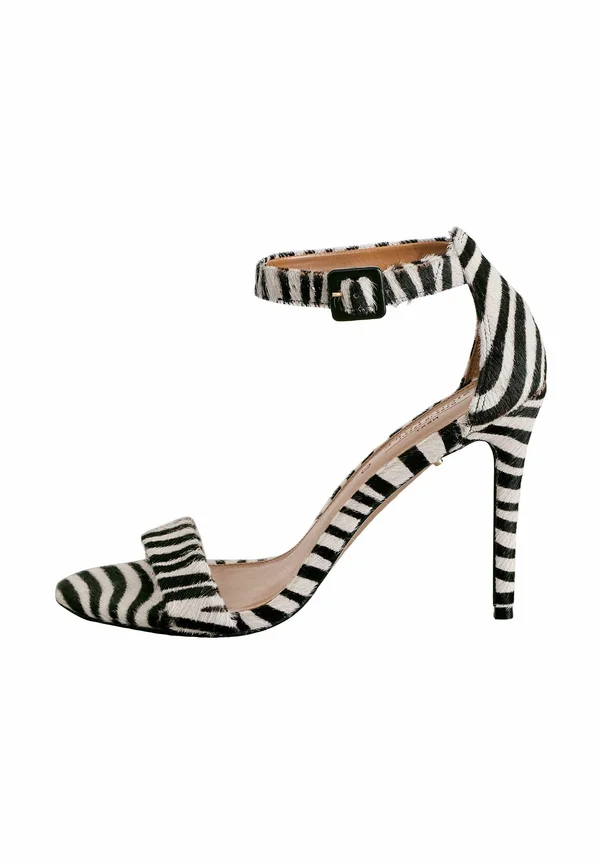 REGULAR FIT - SIGNATURE ROUND TOE SIMPLE - High Heel Sandalette - zebra