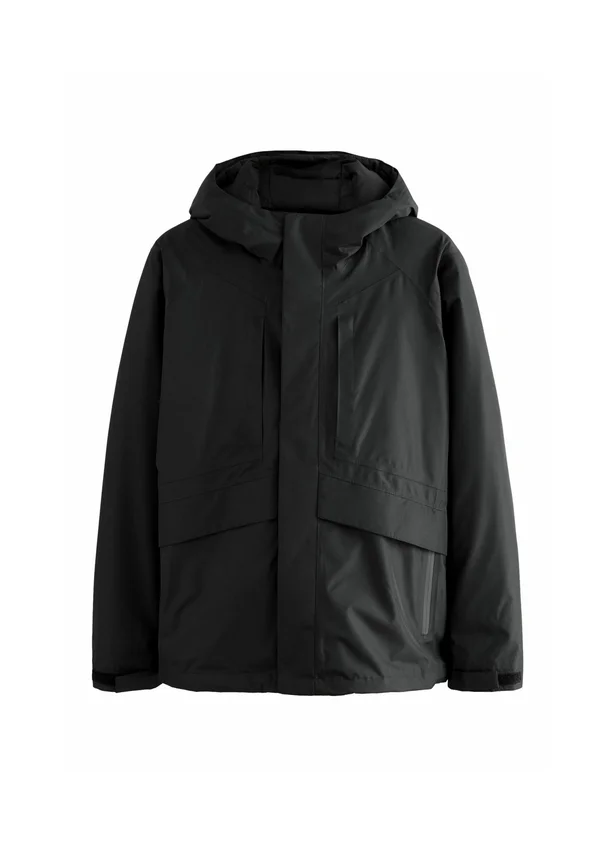 REGULAR FIT SIGNATURE SHORT 3-IN-1  - Regenjacke / wasserabweisende Jacke - black