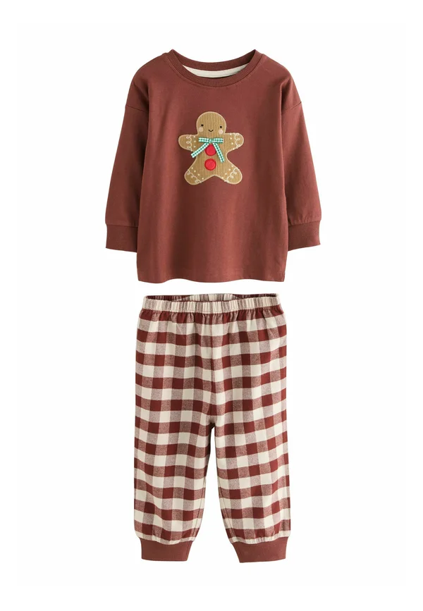 REGULAR FIT - SINGLE CHRISTMAS SET - Nachtwäsche Set - red green gingerbread man