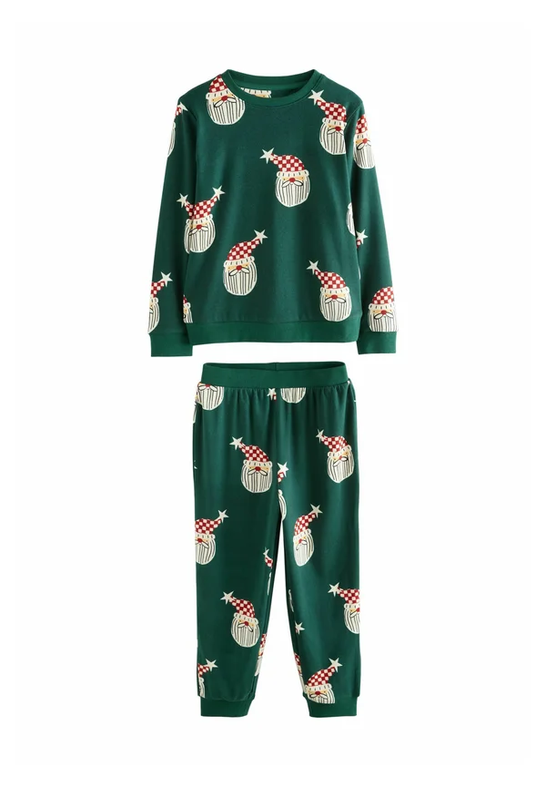 REGULAR FIT - SINGLE FAMILY CHRISTMAS SET - Nachtwäsche Set - green/red/white santa all-over print