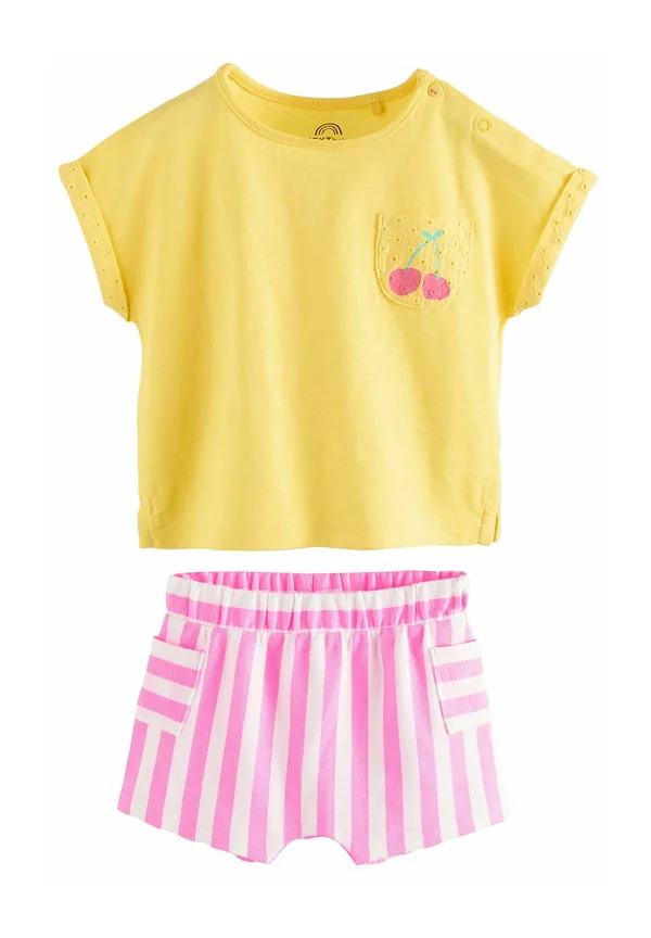REGULAR FIT SLEEVE 2 PIECE SET - Shorts - bright yellow