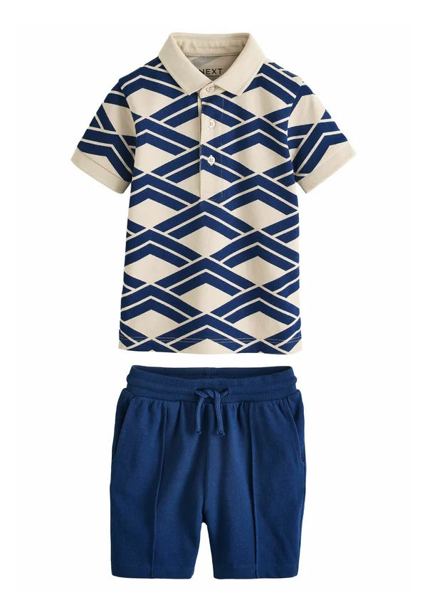 REGULAR FIT - SLEEVE SET - Shorts - blue abstract print