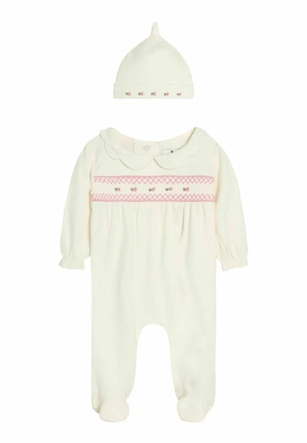 REGULAR FIT SMOCKED AND SET - Strampler - cream