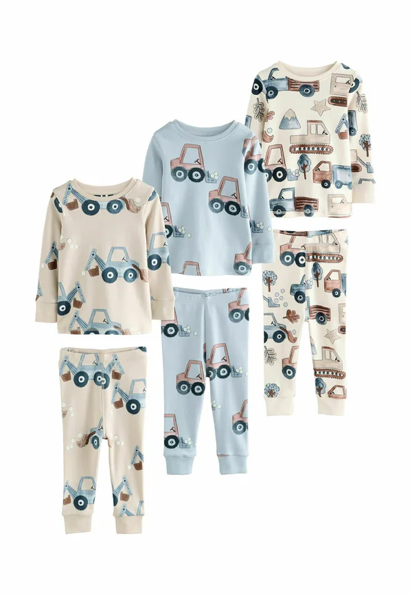 REGULAR FIT - SNUGGLE 3 PACK SET - Nachtwäsche Set - blue ecru transport