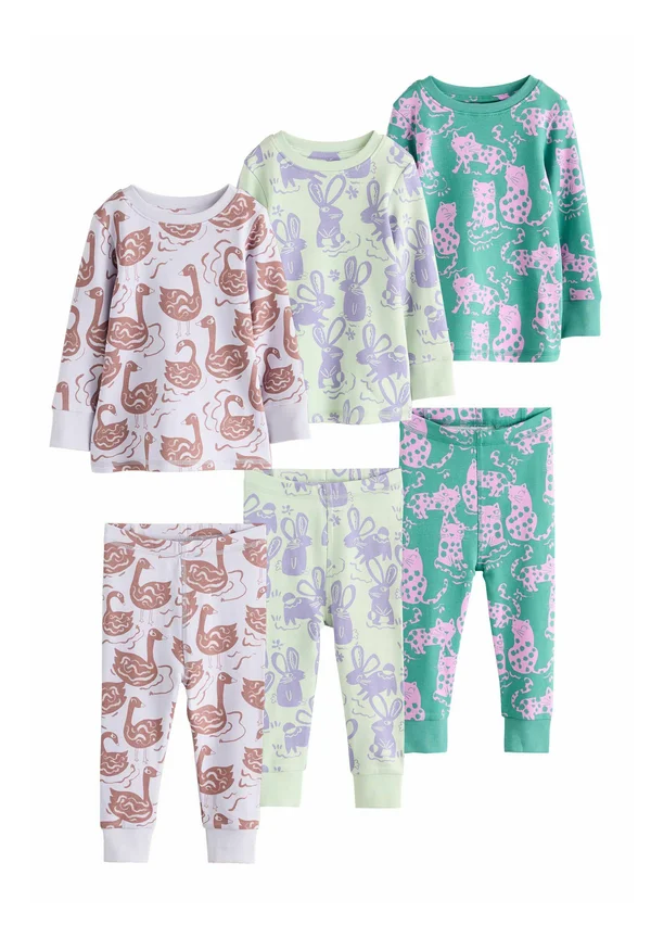 REGULAR FIT - SNUGGLE 3 PACK SET - Nachtwäsche Set - purple green stampy character