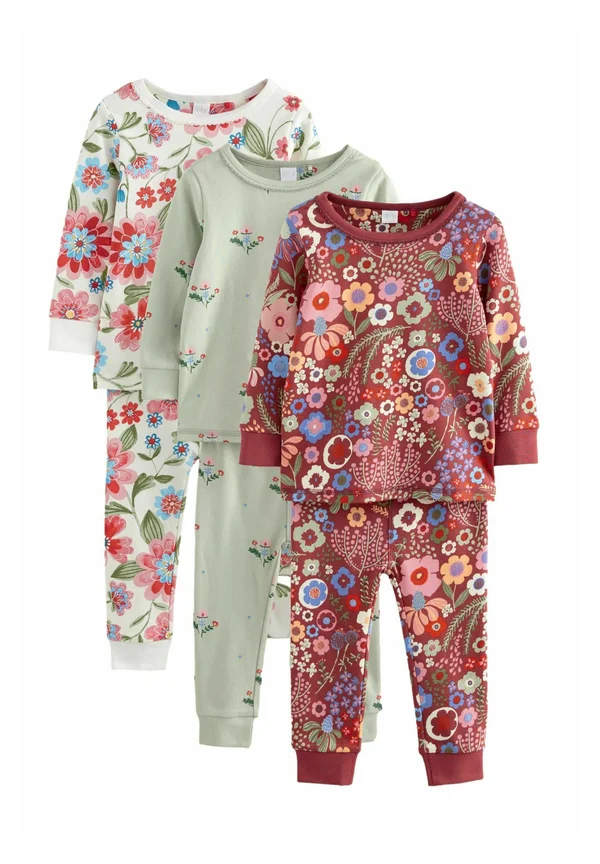 REGULAR FIT - SNUGGLE 3 PACK SET - Nachtwäsche Set - red/green floral