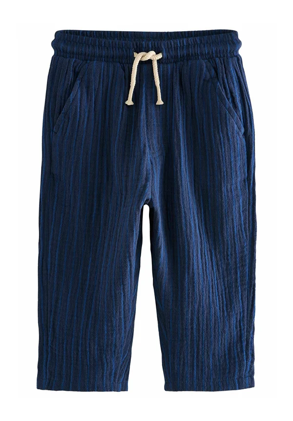 REGULAR FIT - SOFT TEXTURED  - Stoffhose - navy blue stripe
