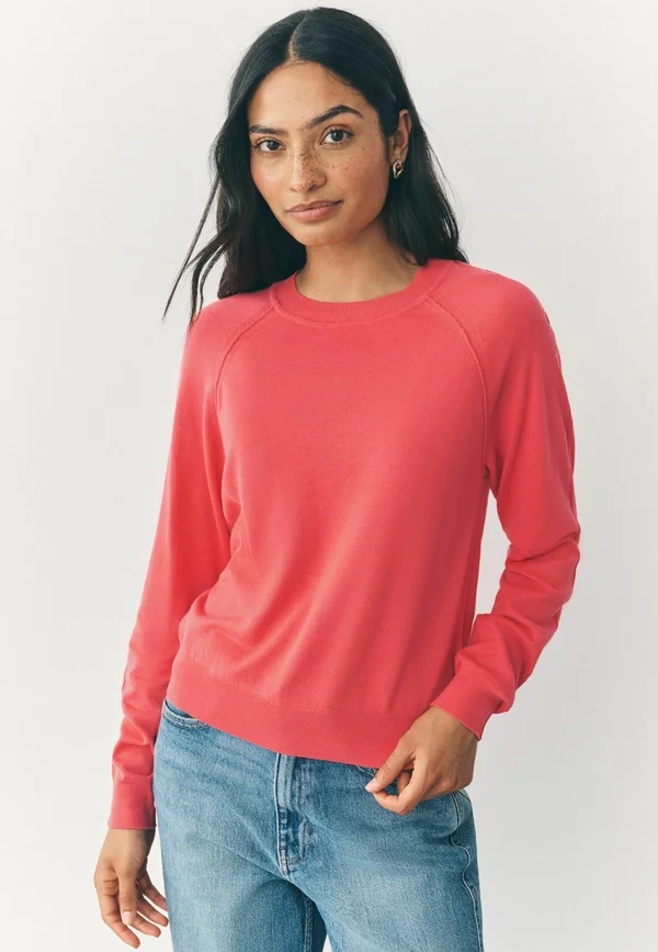 REGULAR FIT - SOFT TOUCH CREW NECK - Strickpullover - coral pink