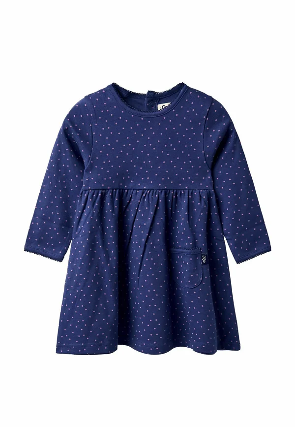 REGULAR FIT - SPOT PRINTED - Jerseykleid - navy blue