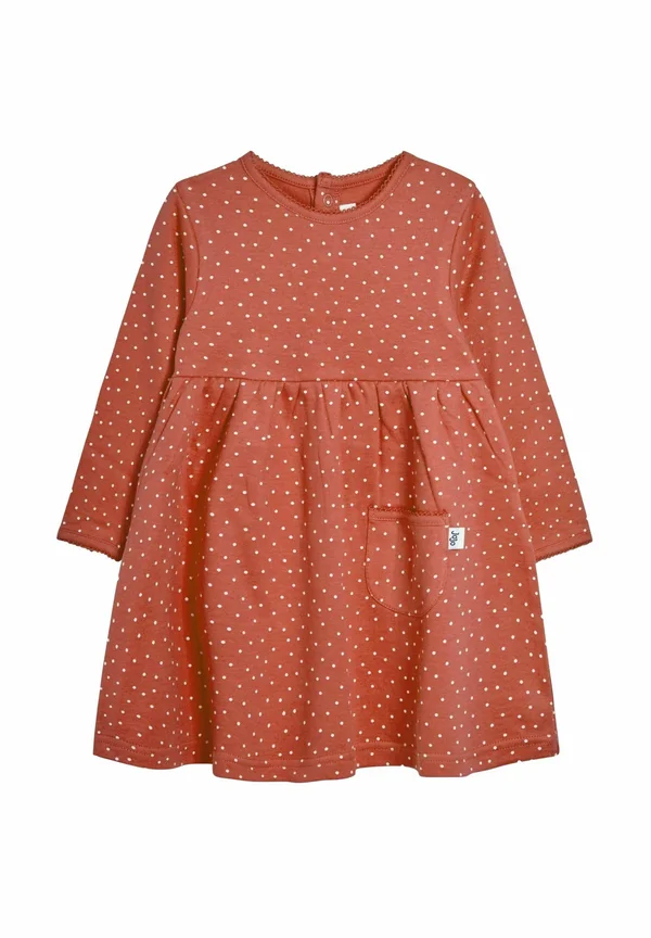 REGULAR FIT - SPOT PRINTED - Jerseykleid - rust orange
