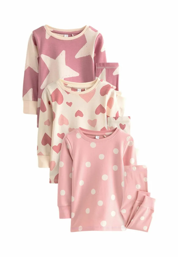 REGULAR FIT - STAMPY STAR SNUGGLE 3 PACK SET - Nachtwäsche Set - pink white