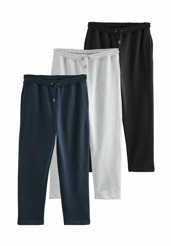 REGULAR FIT - STRAIGHT LEG JOGGERS 3 PACK - Jogginghose - black navy blue grey marl