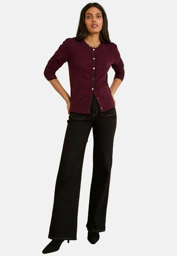 REGULAR FIT - Strickjacke - berry tipped scallop