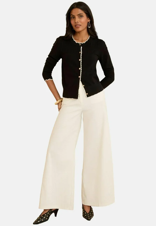 REGULAR FIT - Strickjacke - black tipped scallop