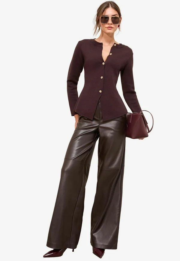 REGULAR FIT  - Strickjacke - brown