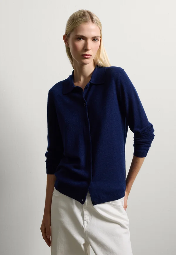REGULAR FIT - Strickjacke - dark blue