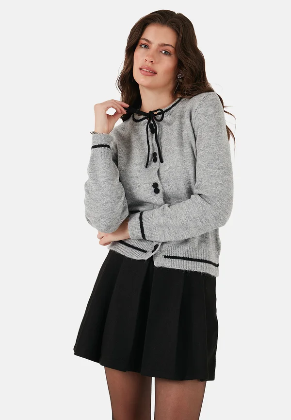REGULAR FIT - Strickjacke - grey