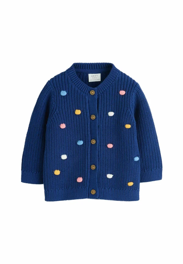 REGULAR FIT  - Strickjacke - navy and multi colour bobble