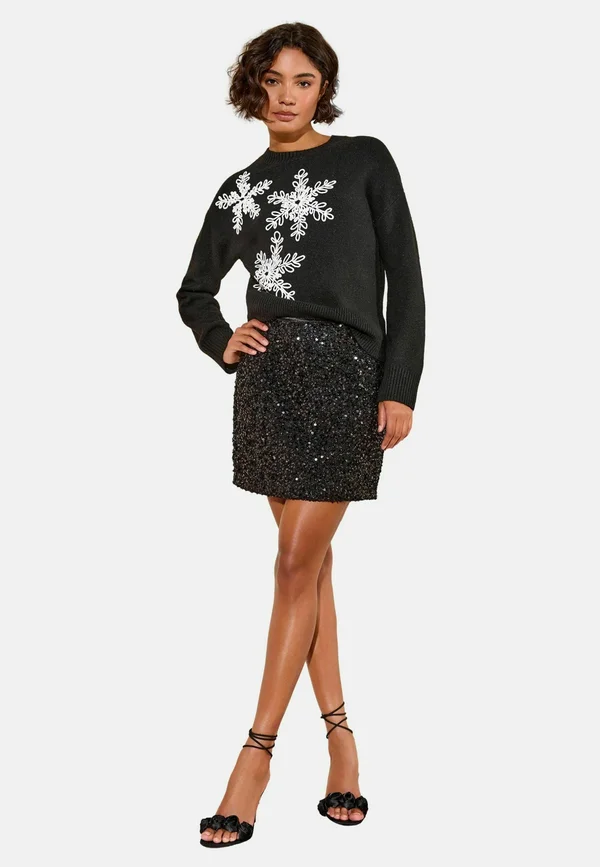 REGULAR FIT - Strickpullover - black