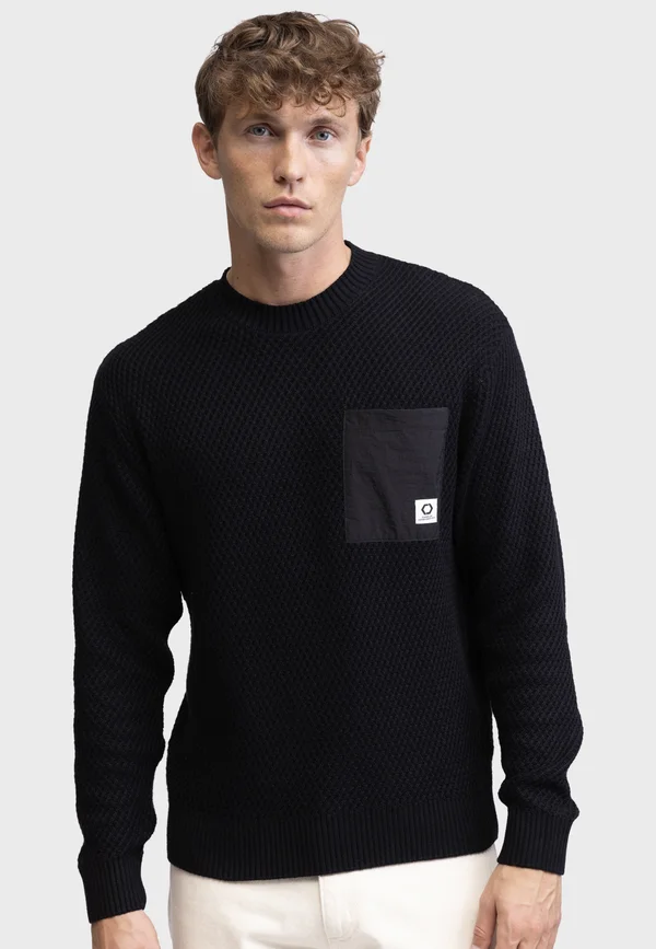 REGULAR FIT - Strickpullover - black
