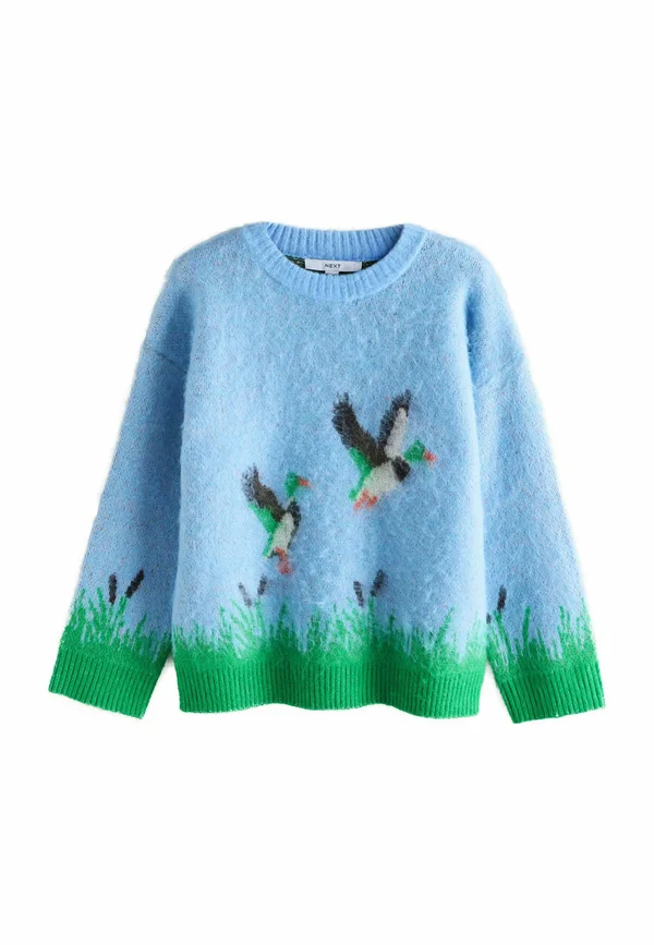 REGULAR FIT  - Strickpullover - blue mallard duck graphic