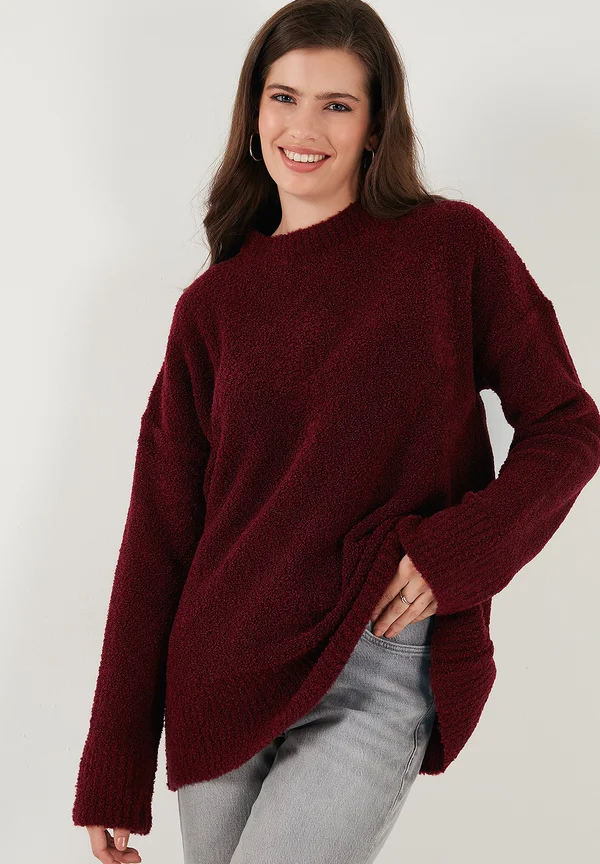 REGULAR FIT - Strickpullover - bordeaux
