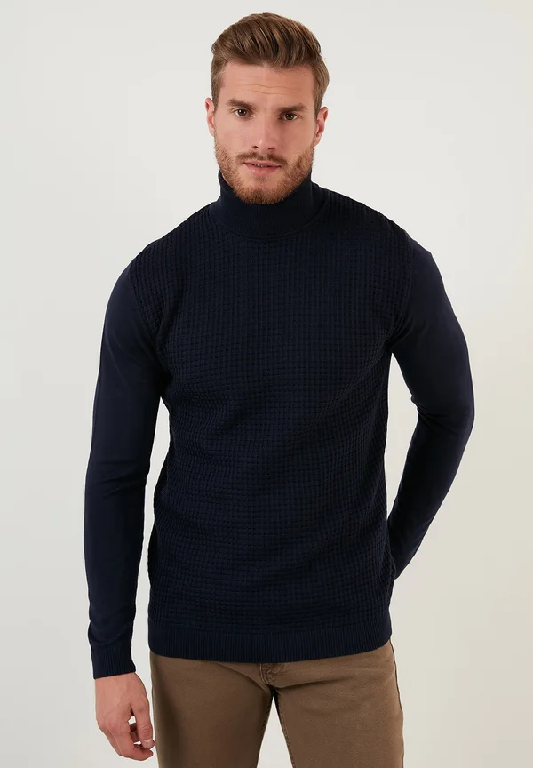 REGULAR FIT - Strickpullover - dark blue