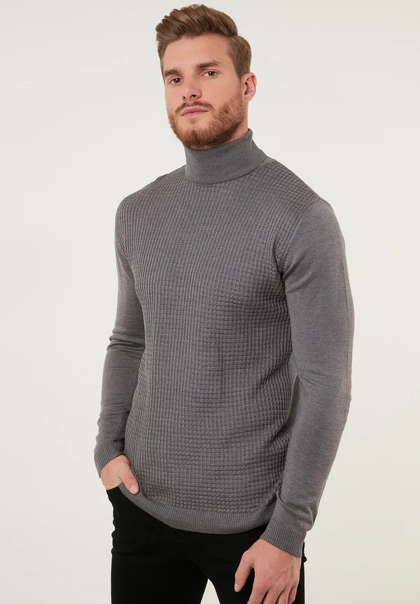 REGULAR FIT - Strickpullover - grey
