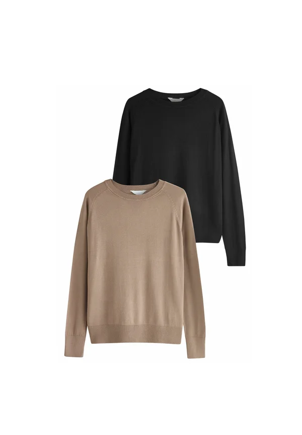 REGULAR FIT  - Strickpullover - mink black