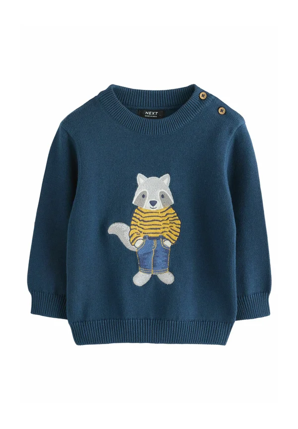 REGULAR FIT - Strickpullover - navy blue raccoon