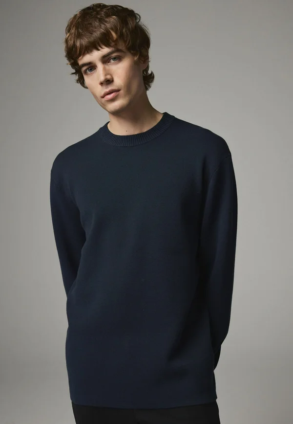 REGULAR FIT  - Strickpullover - navy blue