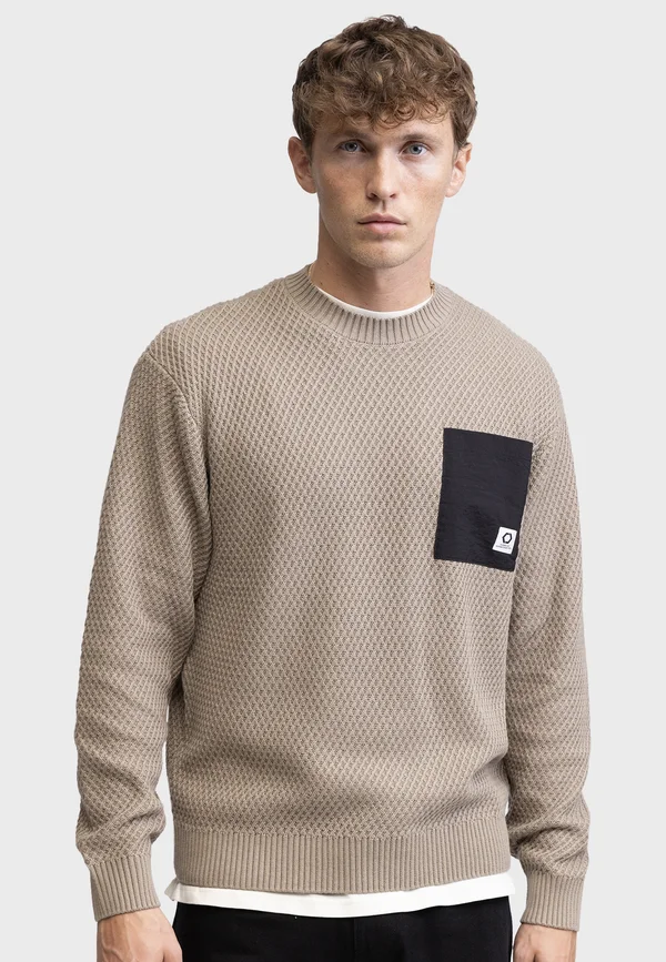 REGULAR FIT - Strickpullover - vintage khaki