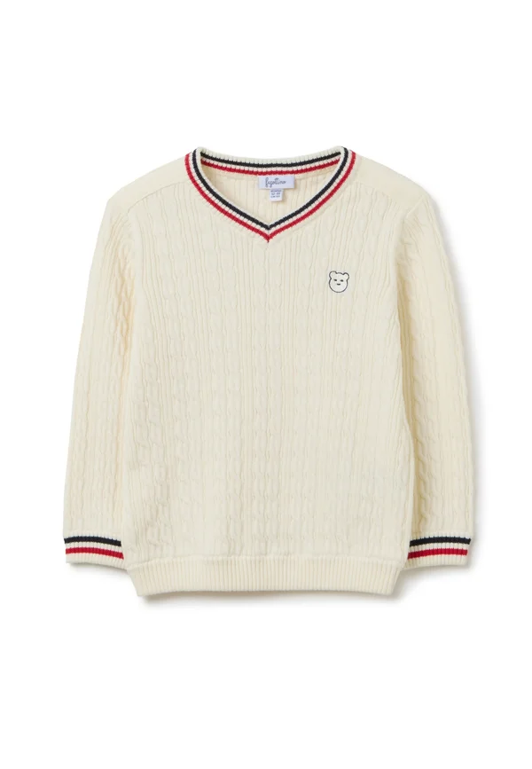 REGULAR FIT - Strickpullover - white blue red