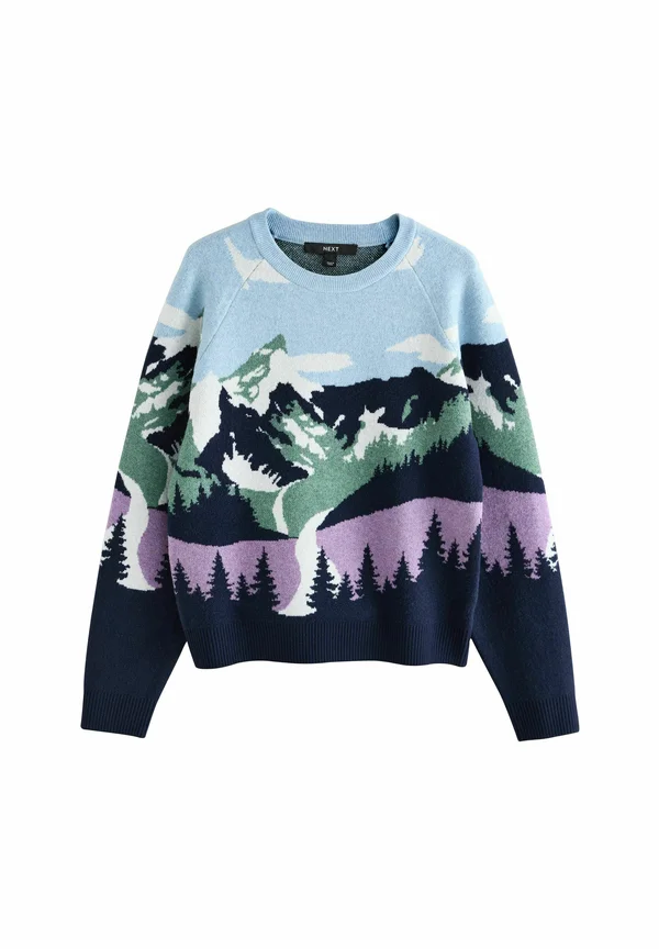 REGULAR FIT - SUPER SOFT CREW NECK LONG SLEEVE - Strickpullover - multi landscape scene