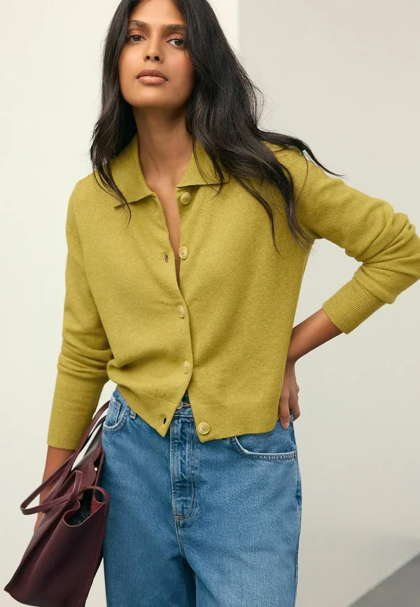 REGULAR FIT - SUPERSOFT - Strickjacke - citrine yellow