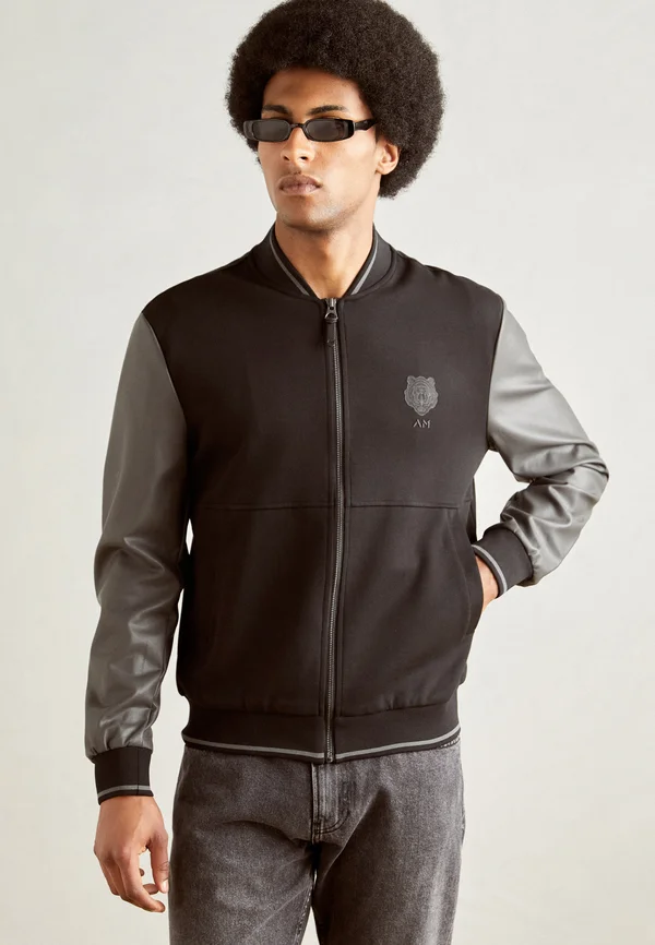 REGULAR FIT - Sweatjacke - black