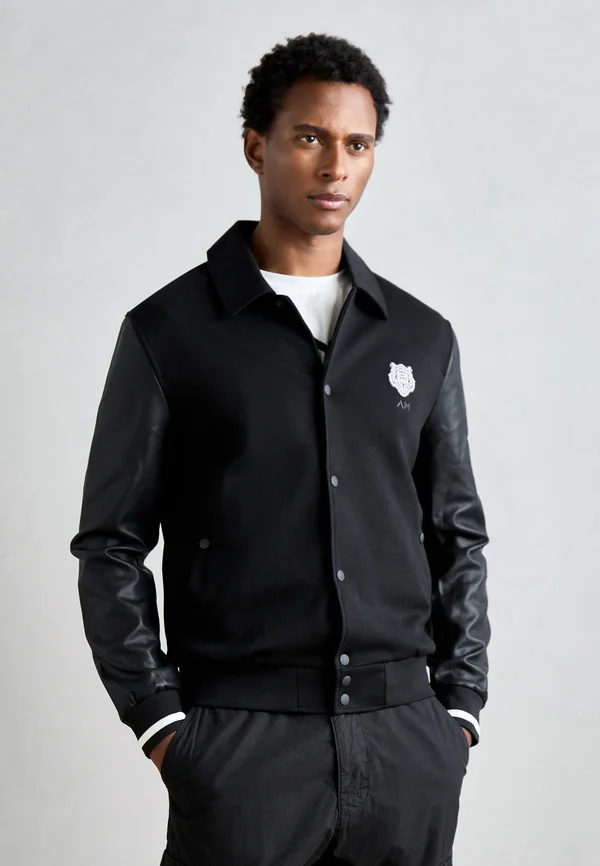 REGULAR FIT - Sweatjacke - black