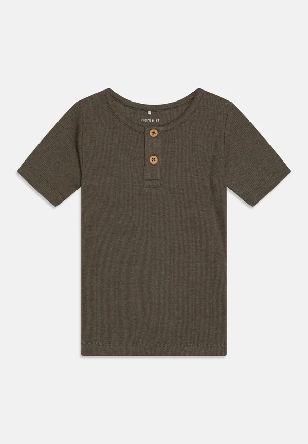REGULAR FIT - T-Shirt basic - dusty olive melange