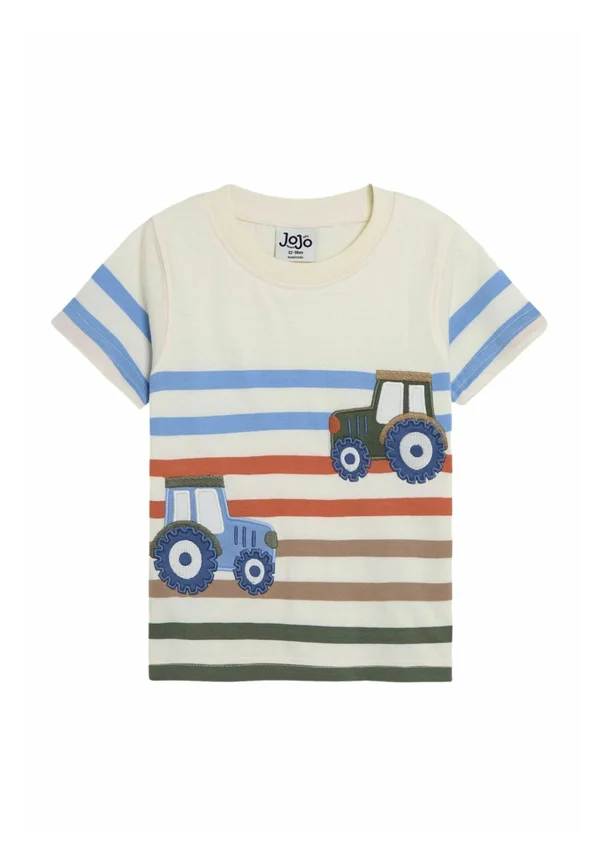 REGULAR FIT - T-Shirt print - ecru stripe tractor