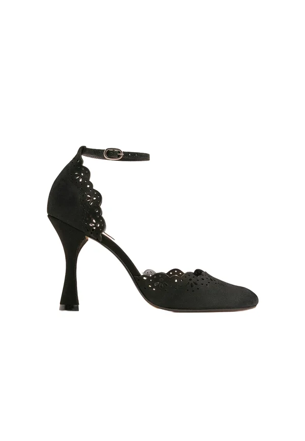 REGULAR FIT - TABITHA SIMMONS X ORTON ROUND TOE LASER CUT DETAIL  - Pumps - black