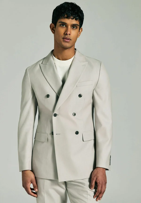 REGULAR FIT - TEXTURED - Anzugsakko - neutral