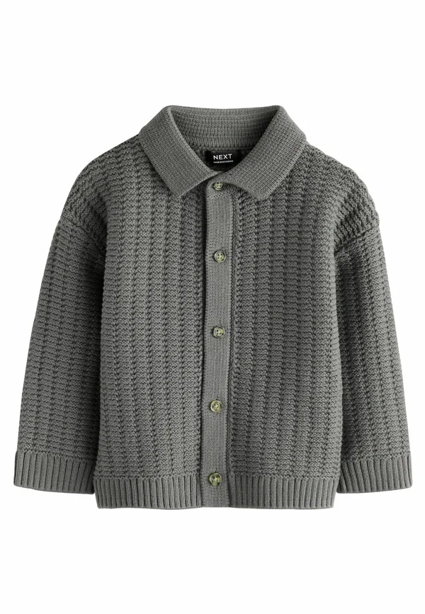REGULAR FIT - TEXTURED BUTTON THROUGH  - Hemd - charcoal grey