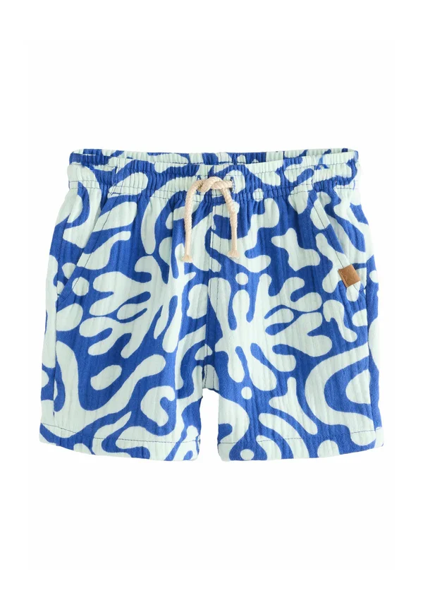 REGULAR FIT - TEXTURED PULL ON - Shorts - blue printed