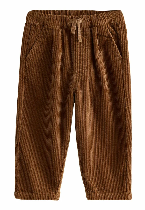 REGULAR FIT - TEXTURED PULL ON - Stoffhose - tan brown