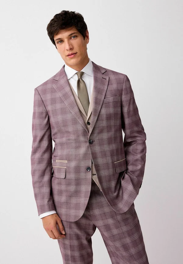 REGULAR FIT - TRIMMED CHECK  - Sakko - pink