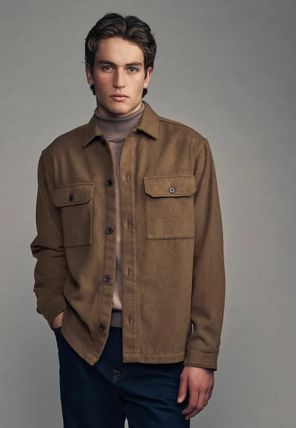 REGULAR FIT - TWIN POCKET - Leichte Jacke - tan brown