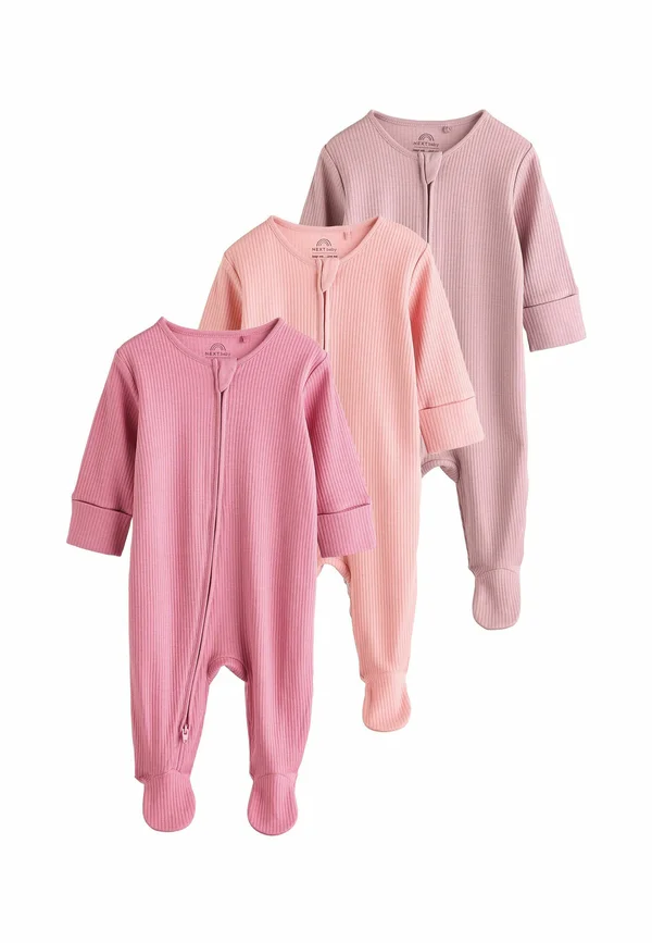 REGULAR FIT - TWO WAY ZIP  3PACK - Strampler - pink