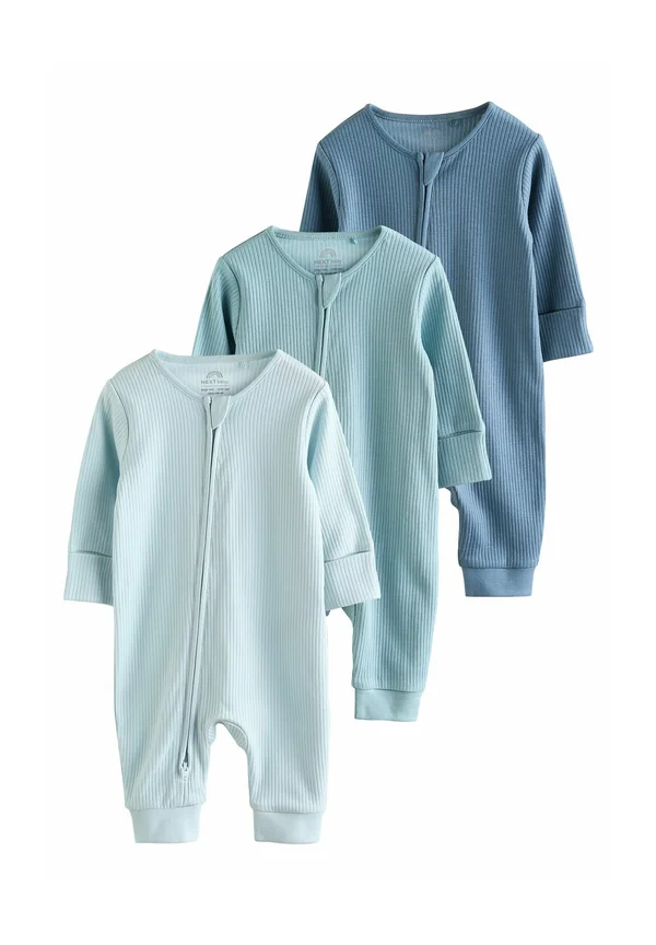 REGULAR FIT - TWO WAY ZIP FOOTLESS 3 PACK - Pyjama - blue