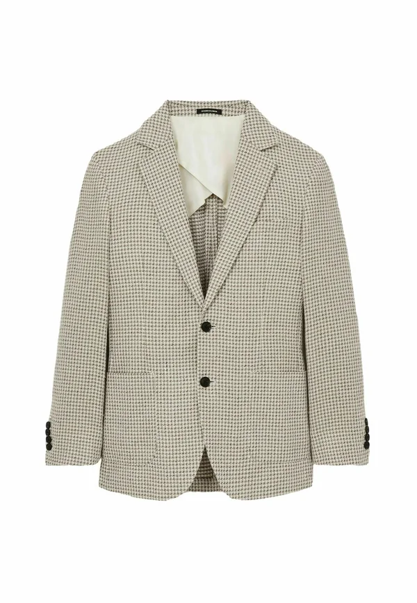 REGULAR FIT - VITALE SINGLE-BREASTED DOGTOOTH-CHECK  - Sakko - grey white