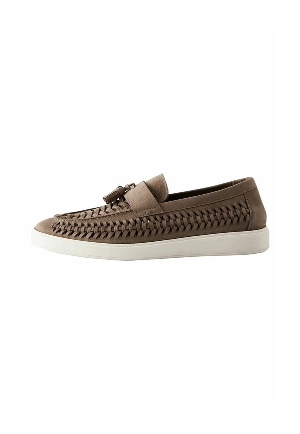 REGULAR FIT -WEAVE LOAFERS - Slipper - mid stone